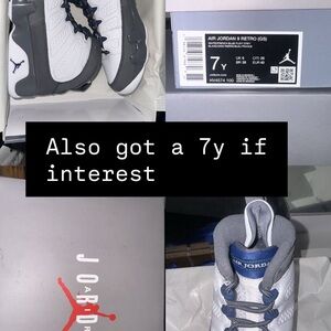 Jordan Kids Sneakers in White and Gray